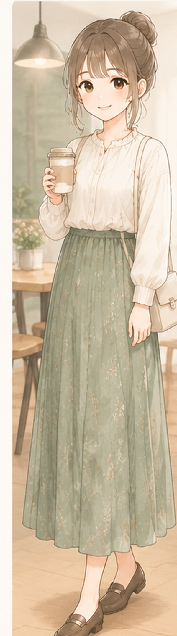 コーヒーを片手に作業するありす