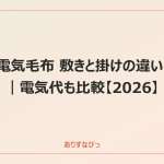 電気毛布 敷きと掛けの違い｜電気代も比較【2026】